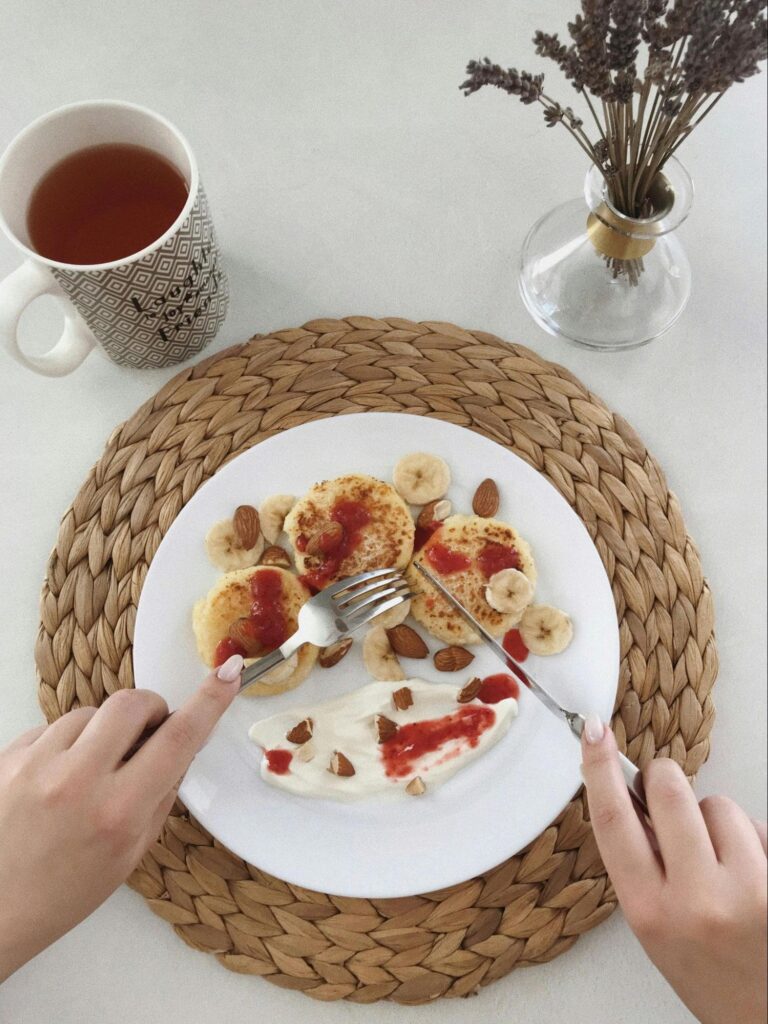 Person Eating Breakfast
